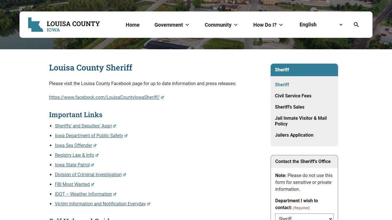 Louisa County Sheriff : Louisa County, Iowa