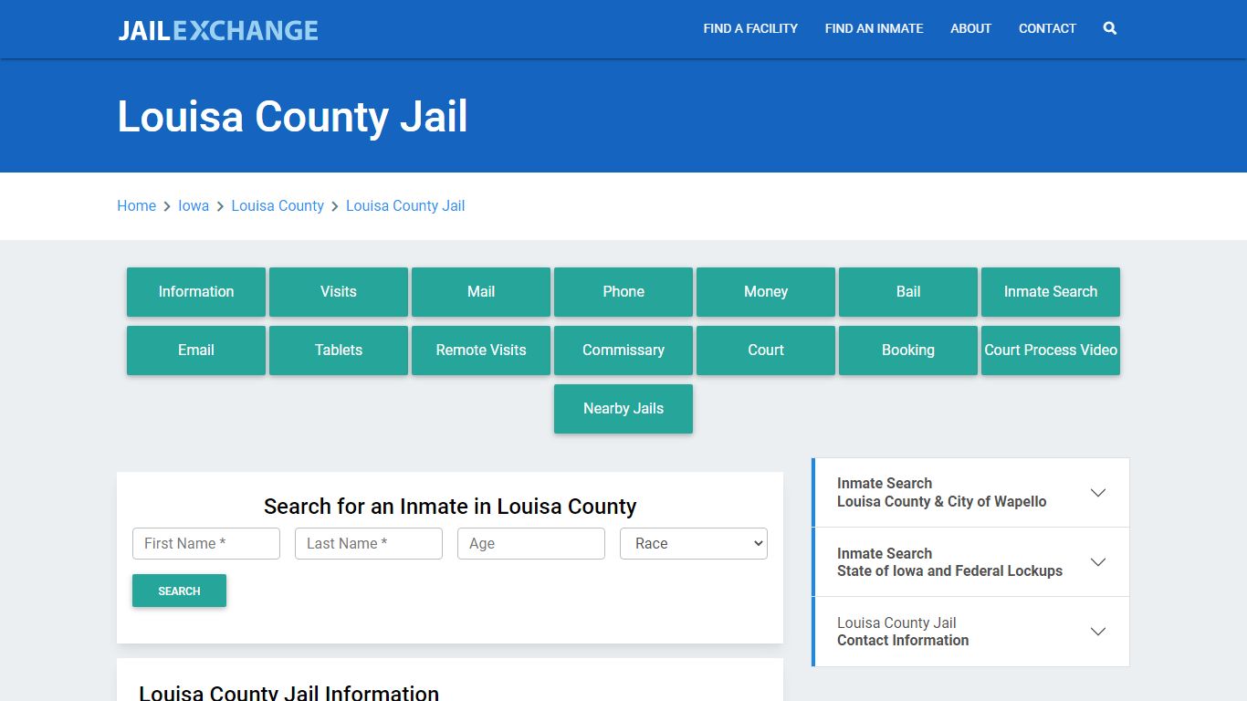 Louisa County Jail Roster Lookup, IA, Inmate Search - Jail Exchange